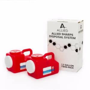 2 pack - 1.2 Gallon mail-in sharps disposal container system | Mail-back services | Allied Medical Waste | Allied USA