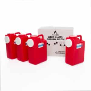 Allied 3 Gallon Mail-Back Sharps Disposal Container System 4 Pack